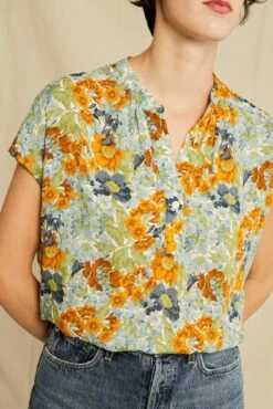 Renata Ecovero Blouse -NovaWear Shop 0607 Renata Ecovera Veranda Floral 2638 web