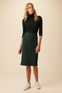 Gadot Paris Rib Skirt - Darkest Spruce 7 Gadot Paris Rib Skirt - Darkest Spruce -NovaWear Shop 0612 Gadot Darkest Spruce 4