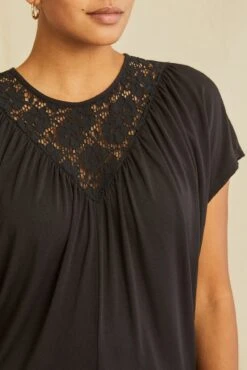 Mayr Lace Dream Knit Tee - Black -NovaWear Shop 0675 Lace Inset Mayr Black 4174 web 5565e0ce 1b2e 44fc 8ff0 cc1158a1550f