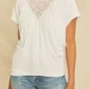 Mayr Lace Dream Knit Tee - White