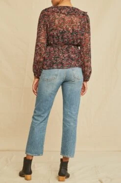 Yvonne Nouveau Silk Blouse -NovaWear Shop 0695 Yvonne Joshua Tree Floral 1652