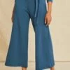 Eugenia Tie Waist Luxe Fleece Pants - Azure