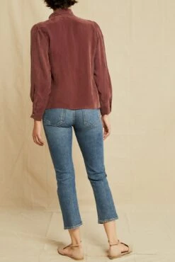 Olivet Cottonseed Cupro Blouse - Mocha -NovaWear Shop 0710 Olivet Cottonseed Cupro Mocha 1414 web 16d26869 b5d3 4257 bc33 750bafdbf721