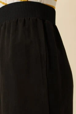 Salice Mixed Cupro Pants - Black -NovaWear Shop 0721 Salice Mixed Media Black 5