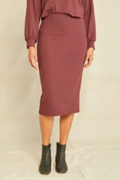 New Release 1 Alice Ponte Midi Skirt - Mocha