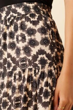 Lela Ecovero Skirt - Ink Flower -NovaWear Shop 0777 Lela Ink Flower 5