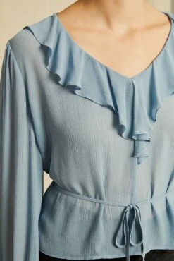 Yvonne Cupro Blouse -NovaWear Shop 0805 Yvonne Pool 2947 web