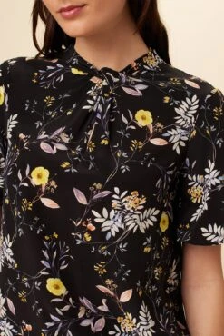 Seville Washable Silk Blouse - French Jardin Black -NovaWear Shop 0806 Seville French Jardin Black 4