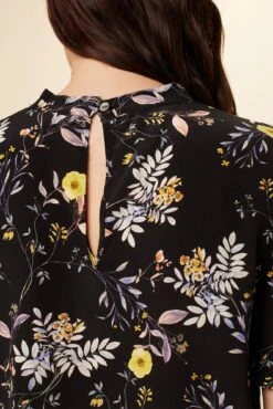 Seville Washable Silk Blouse - French Jardin Black -NovaWear Shop 0806 Seville French Jardin Black 5