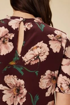 Seville Washable Silk Blouse - Paysage Sepia -NovaWear Shop 0806 Seville Paysage Sepia 5