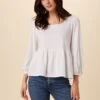 Blake Cotton Slub Blouse - White