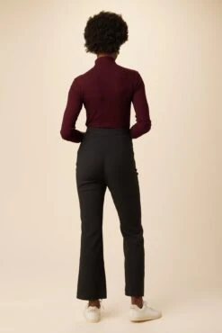 Beatrice High Rise Flare Pant - Black -NovaWear Shop 10034 HR Beatrice Black 3