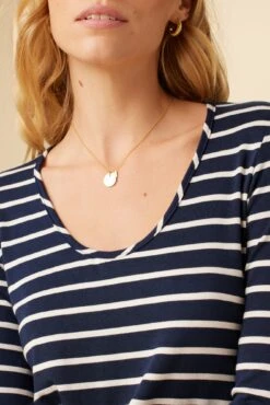 Itana Long Sleeve Dream Knit Tee - Basque Stripe -NovaWear Shop 10070 LS Itana Dream Knit Basque Stripe 4