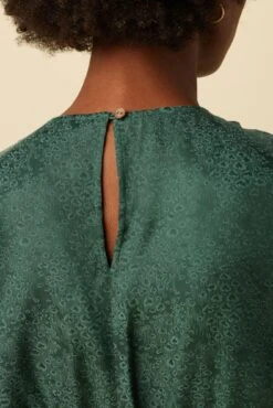 Fantasia Cupro Viscose Jacquard Jumpsuit - Darkest Spruce 9 Fantasia Cupro Viscose Jacquard Jumpsuit - Darkest Spruce -NovaWear Shop 10097 Fantasia Jacquard Darkest Spruce 5