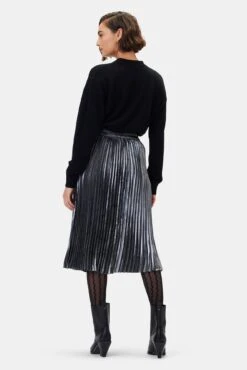Blaze Skirt - Pewter -NovaWear Shop 10108 Blaze Pleated Pewter 3