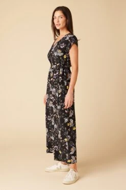 Wynnie Washable Silk Jumpsuit - French Jardin Black -NovaWear Shop 10150 Wynnie Silk French Jardin 2