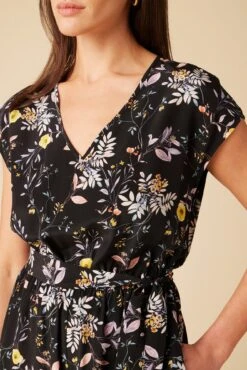 Wynnie Washable Silk Jumpsuit - French Jardin Black -NovaWear Shop 10150 Wynnie Silk French Jardin 4