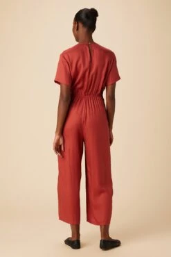 Fantasia Tencel Jumpsuit - Red Clay 7 Fantasia Tencel Jumpsuit - Red Clay -NovaWear Shop 10166 Fantasia Tencel Red Clay 3