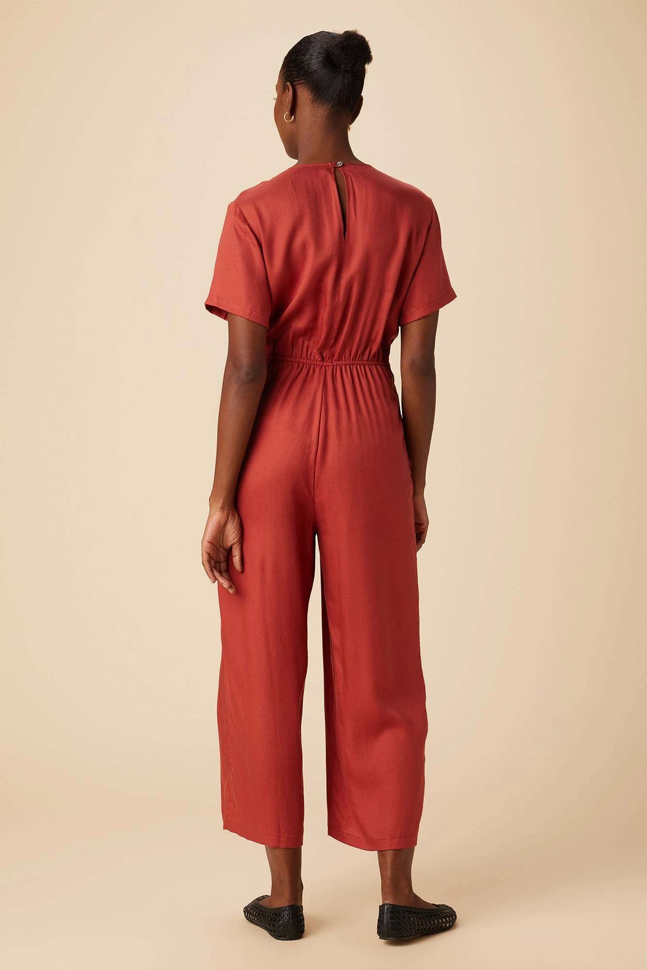 Fantasia Tencel Jumpsuit - Red Clay 3 Fantasia Tencel Jumpsuit - Red Clay - Image 3