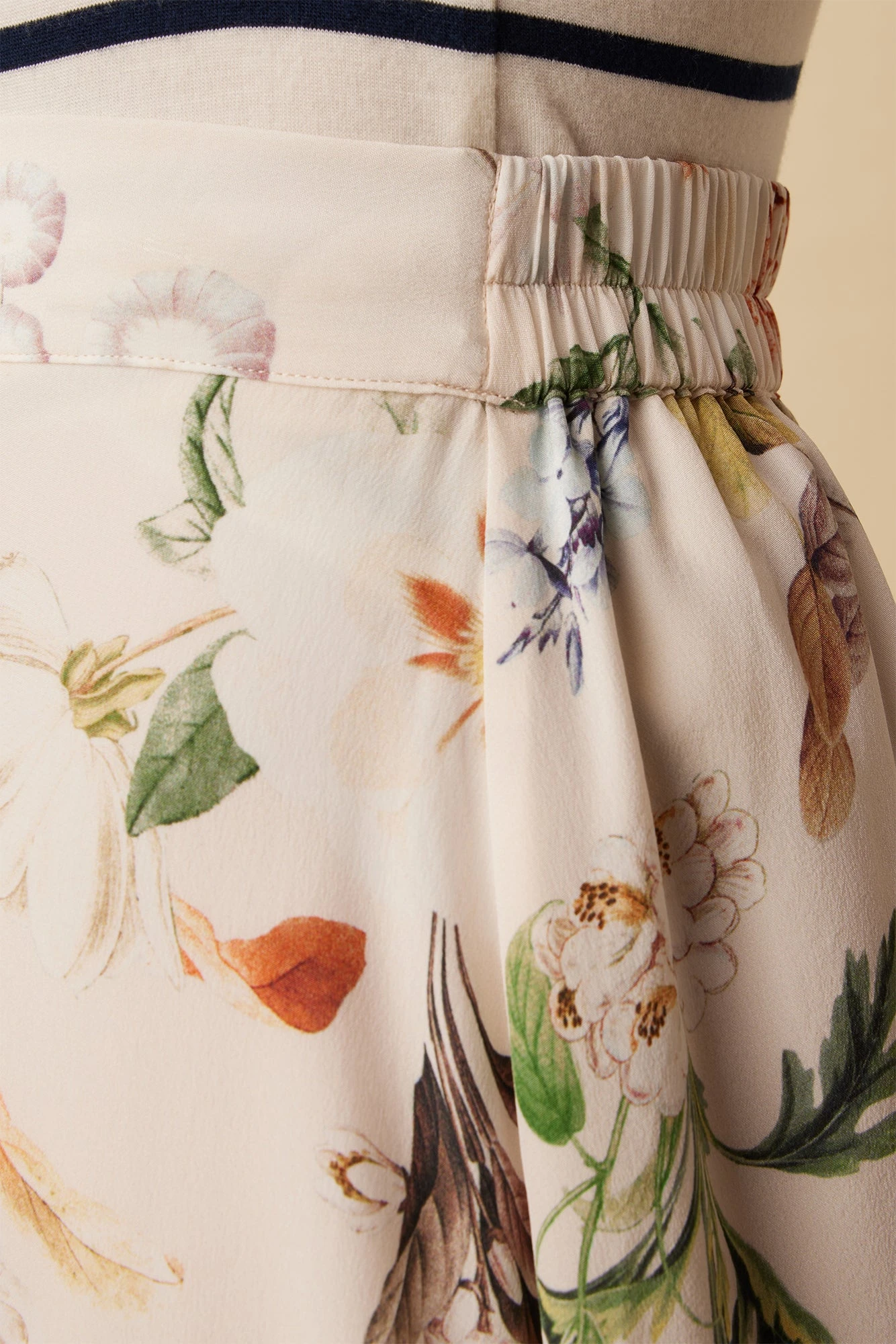 Blaze Washable Silk Skirt - Botanic Floral Ivory 5 Blaze Washable Silk Skirt - Botanic Floral Ivory - Image 5