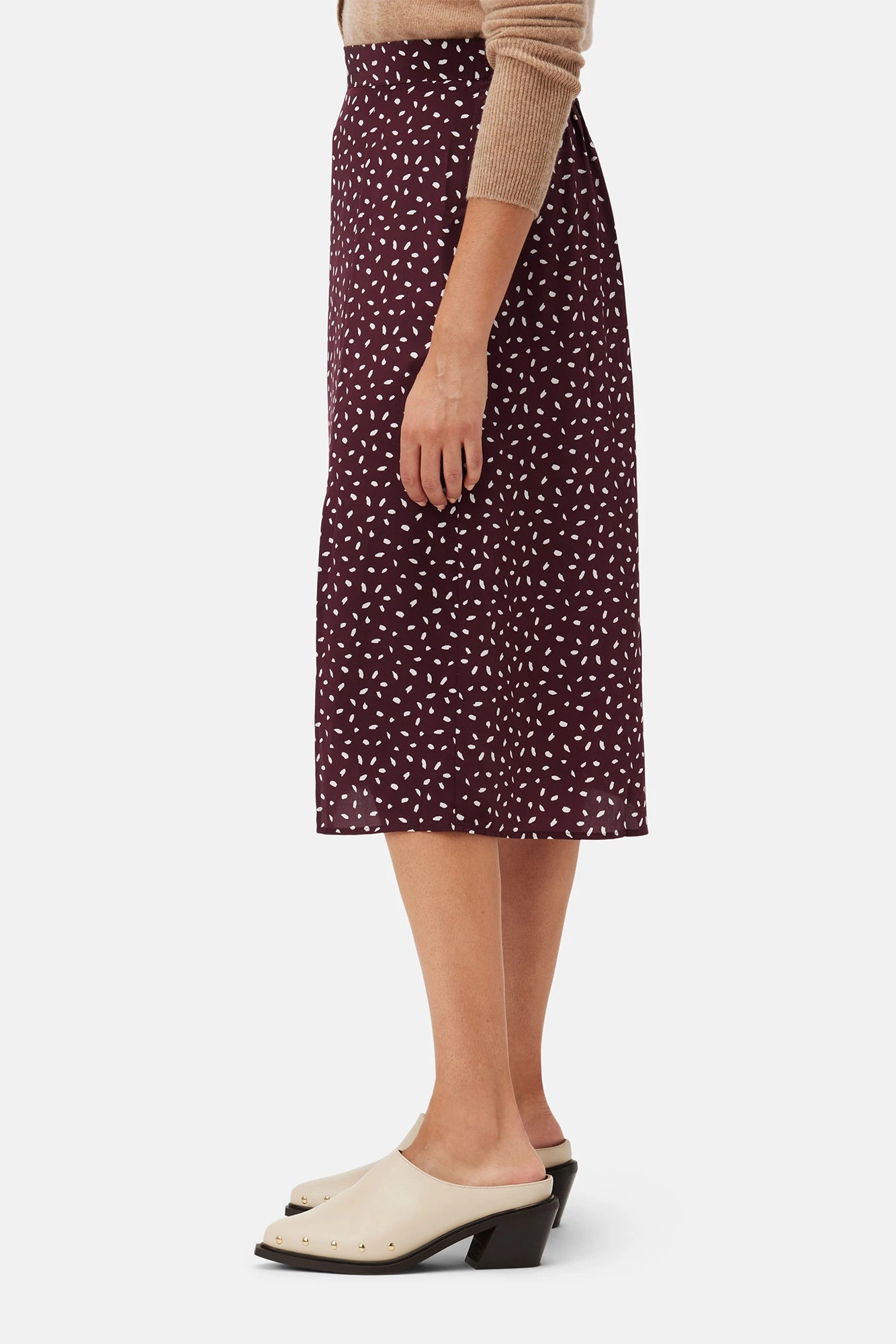 Ollie Washable Silk Skirt - Doucet Dot Vineyard 2 Ollie Washable Silk Skirt - Doucet Dot Vineyard - Image 2