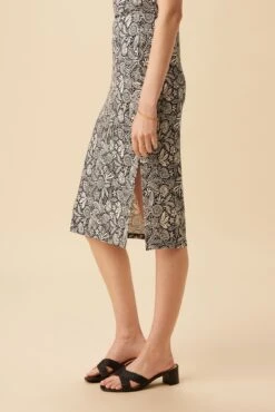 Vindy Viscose Knit Skirt - Nina Black -NovaWear Shop 10276 Vindy Viscose Knit Nina Black 2