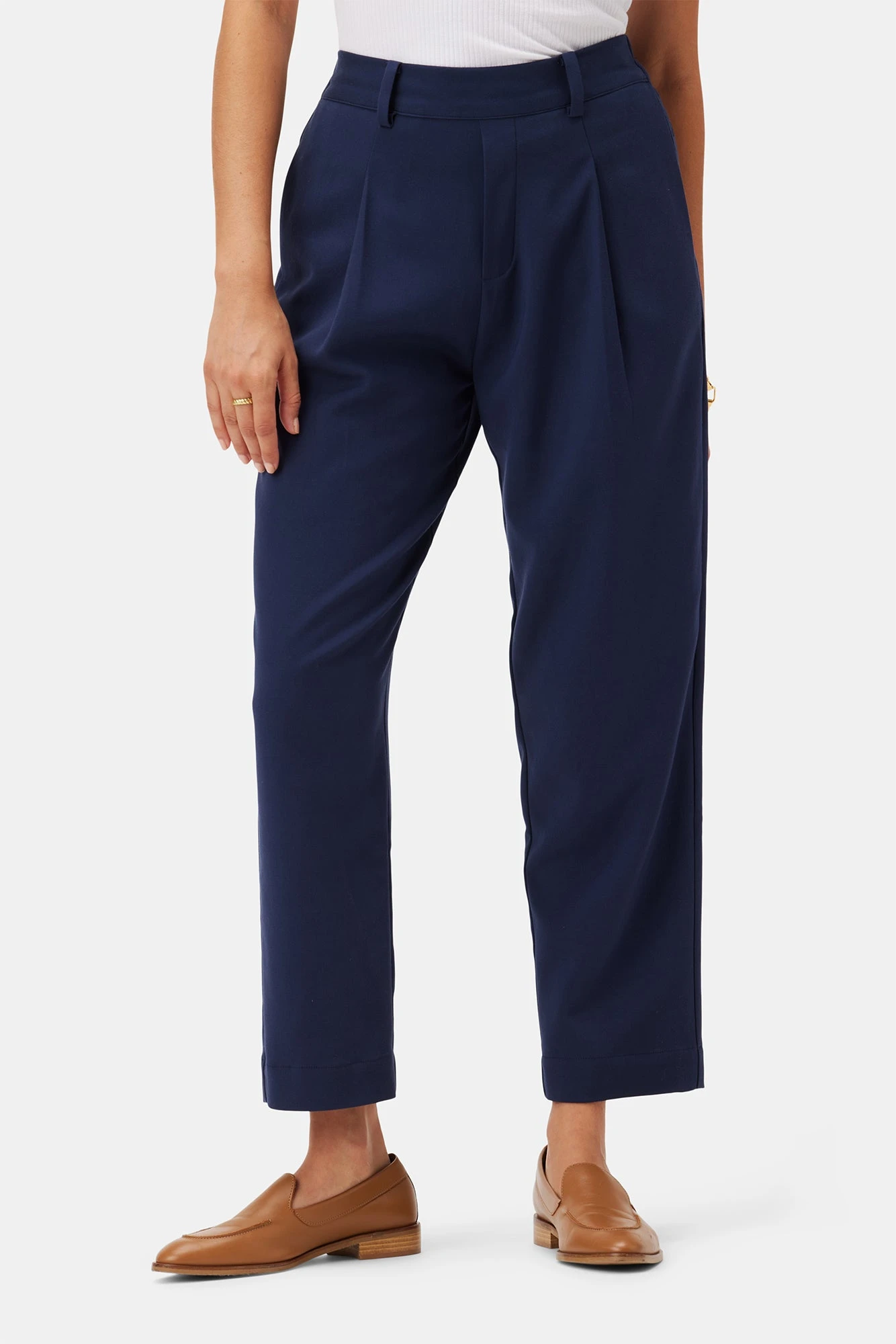 Roni Cotton Modal Spandex Pant - Navy 2 Roni Cotton Modal Spandex Pant - Navy - Image 2