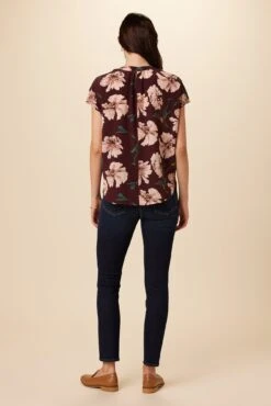 Renata Washable Silk Blouse - Paysage Sepia -NovaWear Shop 1068 Renata Paysage Sepia 3