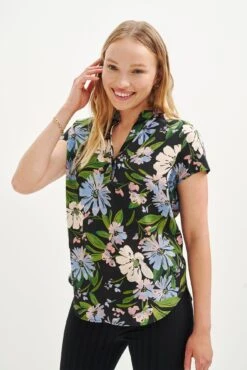 Renata Washable Silk Blouse - Printemps Floral