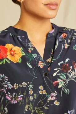 Renata Washable Silk Blouse - Provence Floral -NovaWear Shop 1068 Renata Provence 3808 web 9f997032 fba6 4b37 8621 ed64594f056c