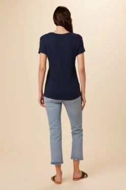 Joline Reverie Slub Tee - Navy Slub -NovaWear Shop 1334 Joline Navy 3