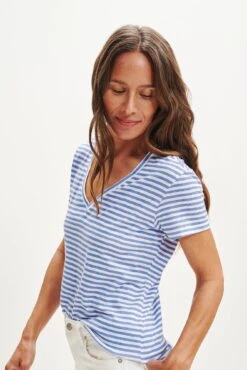 Joline Reverie Slub Tee - Soleil Stripe Sky -NovaWear Shop 1334 Joline Soliel Stripe Sky Ivory 2040 web 72321aa8 73cc 4cdb 8a63 12c69a5a0364