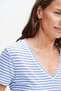 Joline Reverie Slub Tee - Soleil Stripe Sky -NovaWear Shop 1334 Joline Soliel Stripe Sky Ivory 2098 web 75bda42e f6c2 4855 ad3f 910022094fdc
