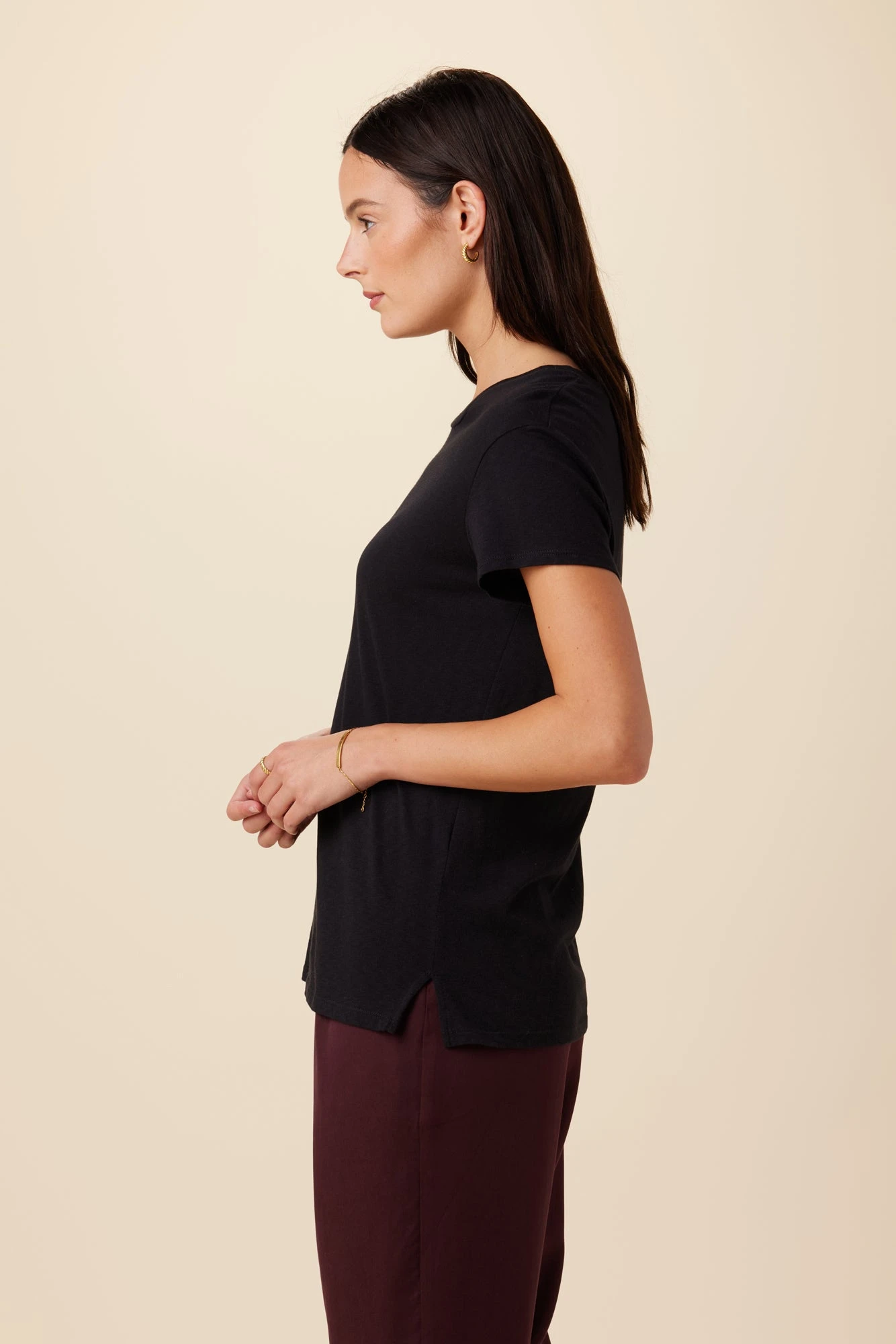 Leif Reverie Slub Tee - Black 3 Leif Reverie Slub Tee - Black - Image 3