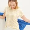 Leif Reverie Slub Tee - Yellow Stripe Slub