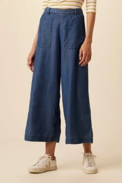 Gracie Eco Chambray Pant - Indigo -NovaWear Shop 1398R1 Gracie Indigo 1