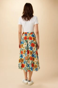 Blaze Washable Silk Skirt - Devon Floral -NovaWear Shop 15 9838 Blaze Silk Devon Floral 3