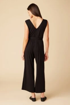 Gardenia Dream Knit Jumpsuit - Black -NovaWear Shop 1609 Gardenia Black 3