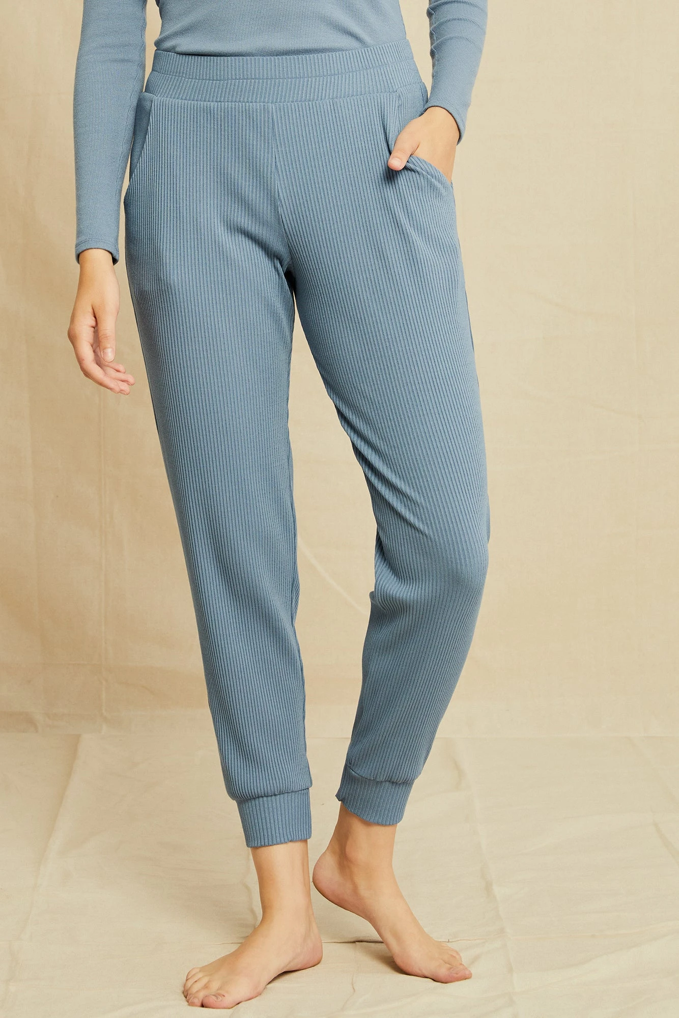 Skylar Paris Rib Joggers - Horizon 1 Skylar Paris Rib Joggers - Horizon