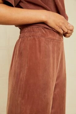 Mabel Cottonseed Cupro Pajama Pants - Earth -NovaWear Shop 211013 AV October ECOMM 0222MabelPJBottomEarthCupro 6136 web 3eca182f 55e2 4651 aaff 6e2f399d72c8