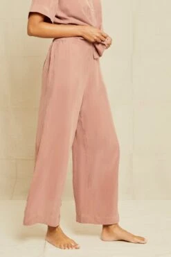 Mabel Cottonseed Cupro Pajama Pants - Quartz -NovaWear Shop 211013 AV October ECOMM 0222MabelPJBottomQuartzCupro 6215 web 363caee4 3660 4cc4 9a2b e758a7241e08