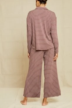 Lark Dream Knit Pajama Pants - Maple Dawn Stripe -NovaWear Shop 211013 AV October ECOMM 0236LarkPJBottomAmsterdamStripeMapleDawn 5837 web 5cd2cbc8 b025 4a27 b0ac 8b6973791150