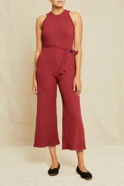 Maja Paris Rib Jumpsuit - Mulberry