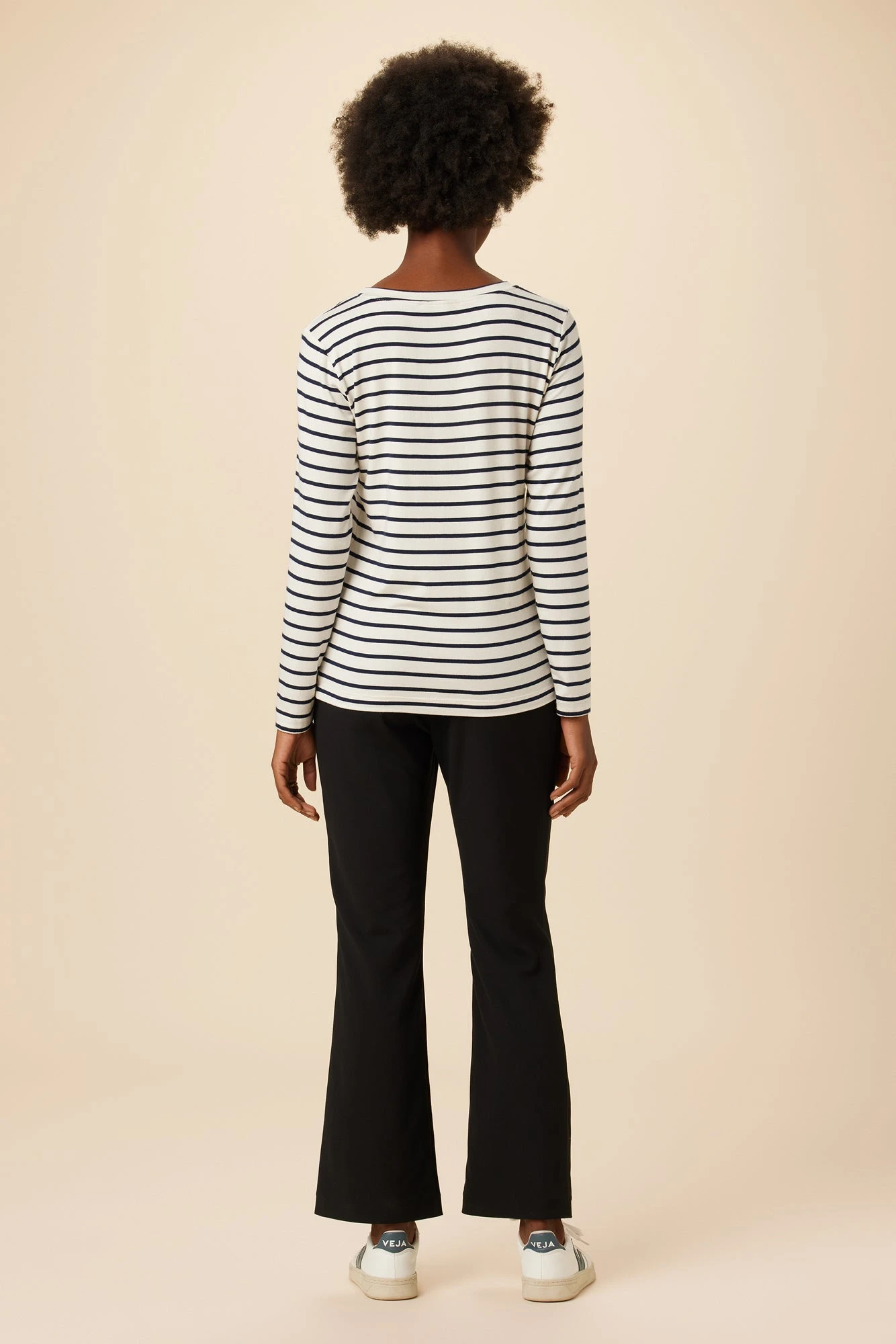 Berkeley Long Sleeve Dream Knit Tee - Marine Stripe 3 Berkeley Long Sleeve Dream Knit Tee - Marine Stripe - Image 3