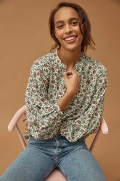 Mai Ecovero Blouse - Lago White