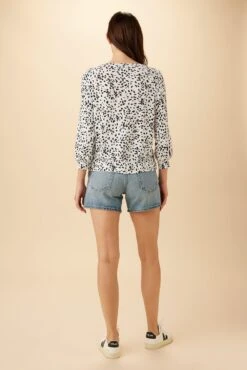 Issa Raglan Slub Tee - Lucy Dot Black -NovaWear Shop 30 0223 Issa Lucy Dot Black 3