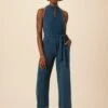 Georgina Tencel Luxe Jumpsuit - Azure