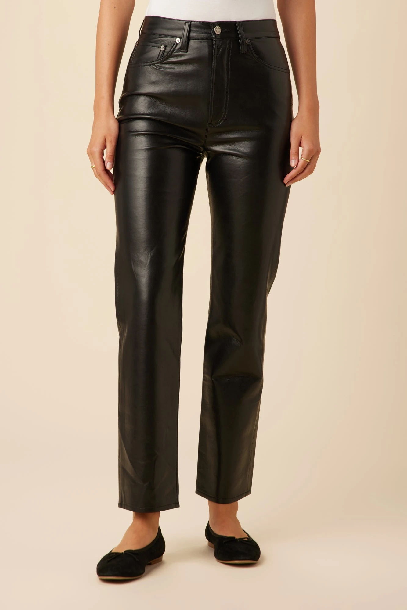 AGOLDE Recycled Leather 90s Pinch Waist Jean - Detox 1 AGOLDE Recycled Leather 90s Pinch Waist Jean - Detox