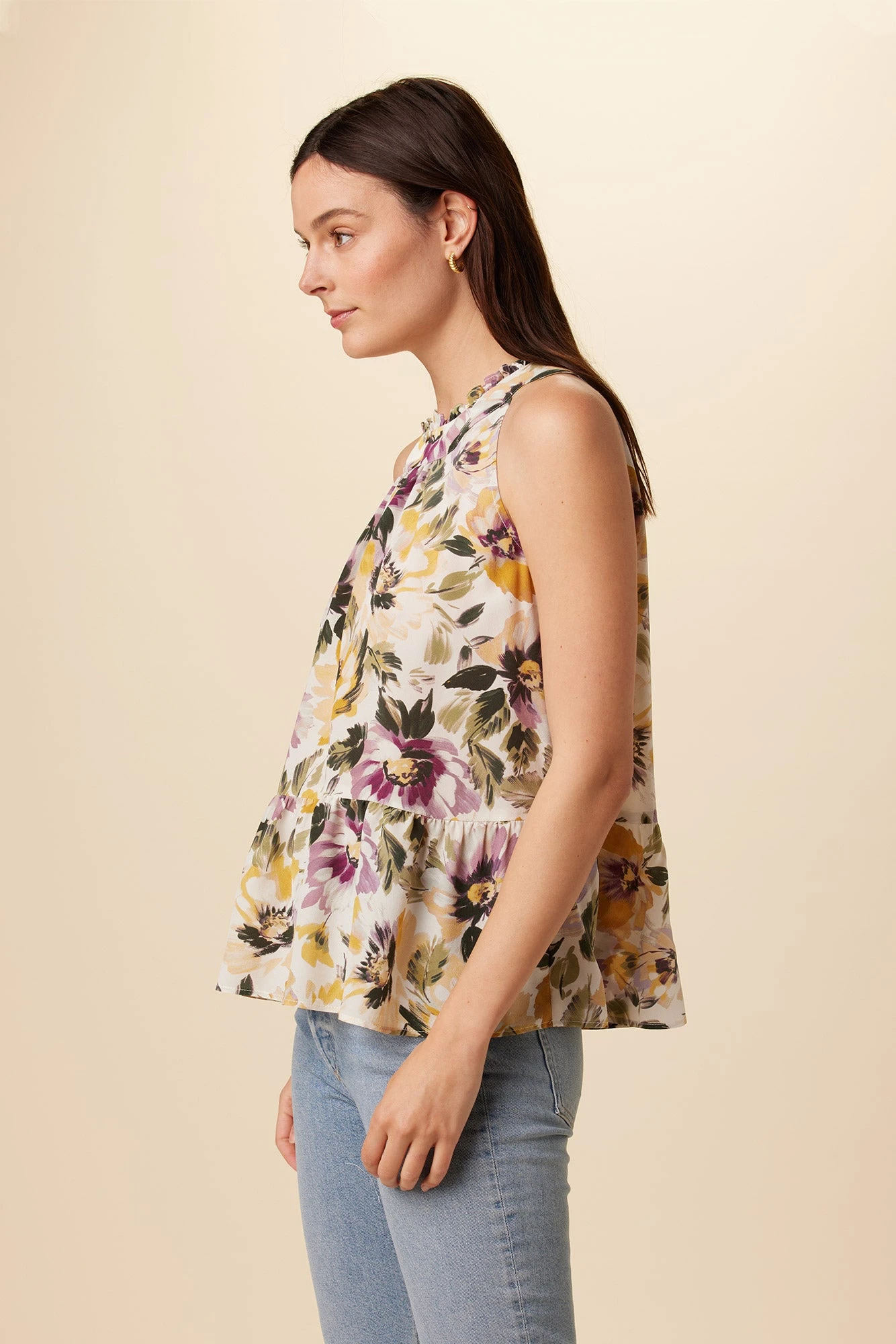 Dahlia Washable Silk Blouse - Isabella Floral 2 Dahlia Washable Silk Blouse - Isabella Floral - Image 2
