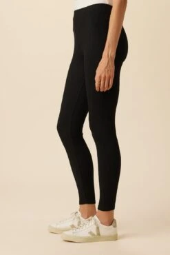 Magda Paris Rib Leggings - Black -NovaWear Shop 4700 Magda Legging Black 2